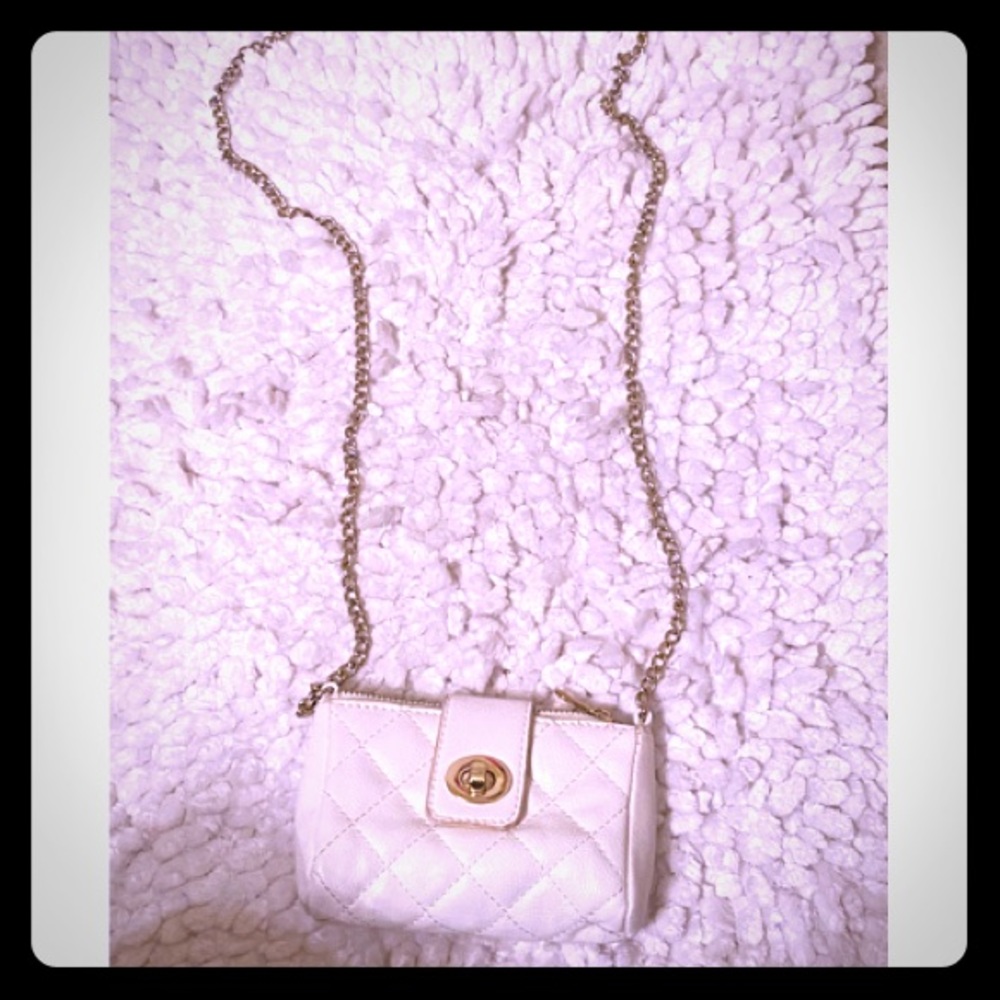 White Quilted Crossbody